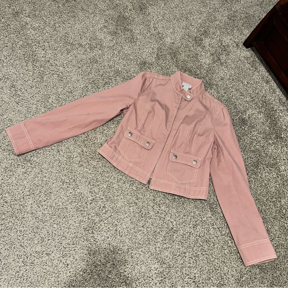 LOFT Blush Pink Button-Up Jacket - image 1